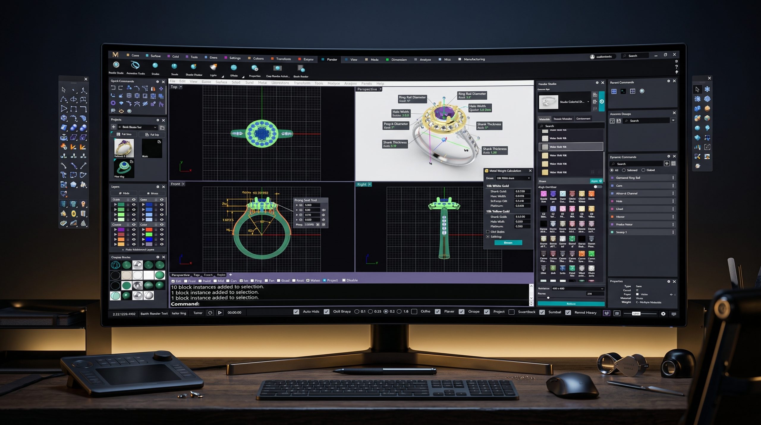 Curso de diseño de joyas 3D paramétrico con MatrixGold