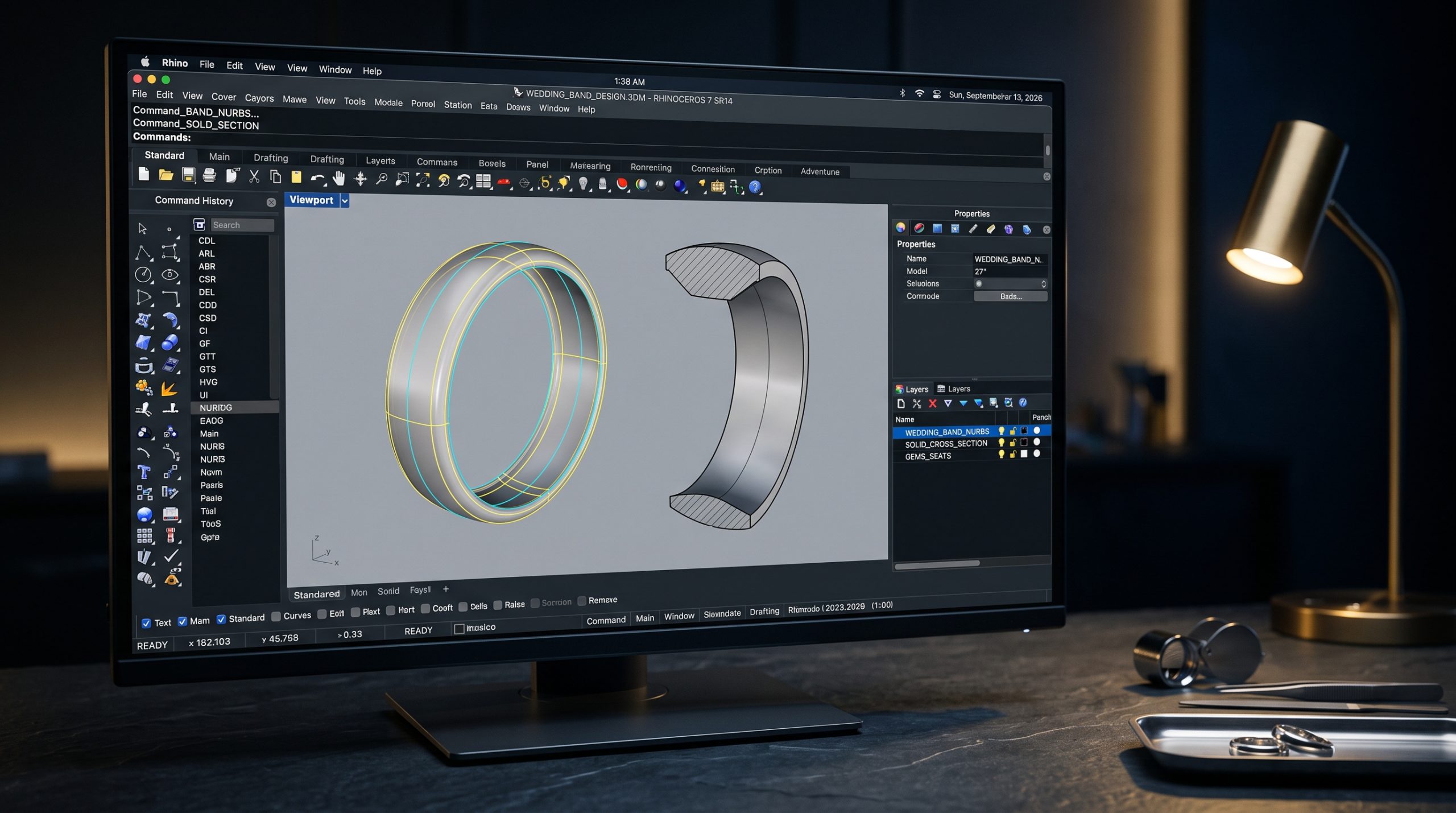 Curso de diseño de joyas 3D con modelado NURBS en Rhinoceros